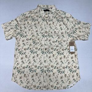 Dakota Grizzly Shirt Mens‎ L Yellow Floral Short Sleeve Fishing Hiking Outdoors